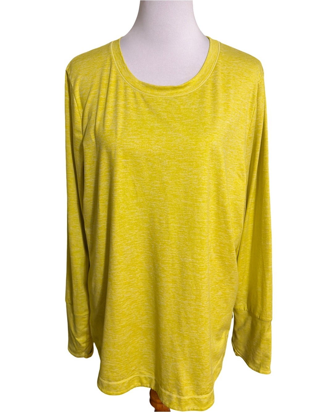 Athleta Yellow Long Sleeve Crew Top